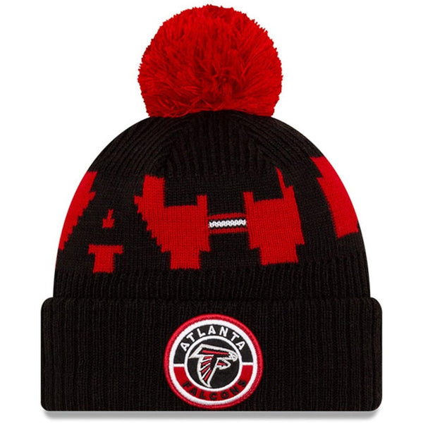 Atlanta Falcons New Era Sideline Official Sport Pom Cuffed Knit Hat - Triple Play Caps