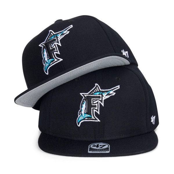 Florida Marlins 47 Brand Cooperstown No Shot '47 Captain - Black - Triple Play Caps