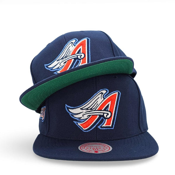 Anaheim Angels Mitchell & Ness Cooperstown Evergreen Snapback Hat - Navy - Triple Play Caps