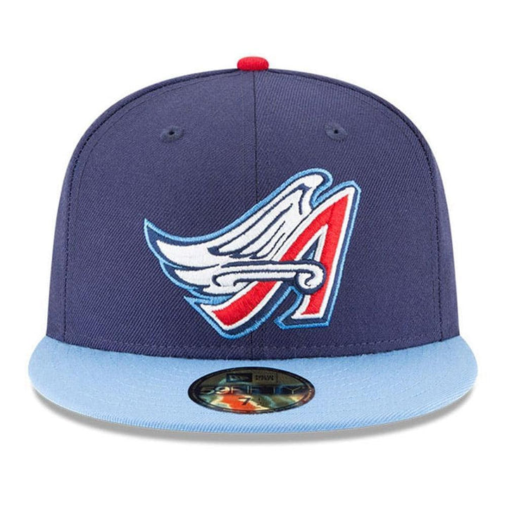 Anaheim Angels New Era Cooperstown Collection Logo 59FIFTY Fitted Hat - Navy - Triple Play Caps