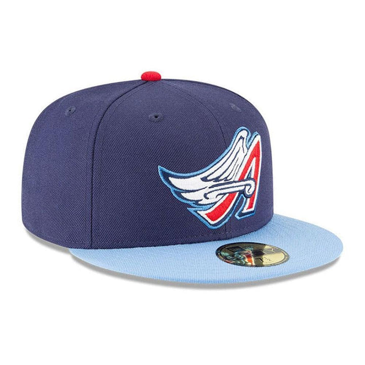 Anaheim Angels New Era Cooperstown Collection Logo 59FIFTY Fitted Hat - Navy - Triple Play Caps