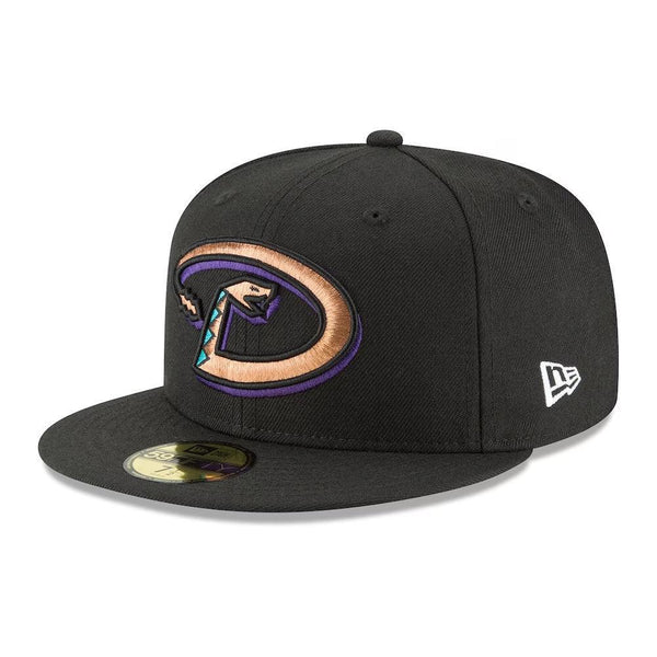 Arizona Diamondbacks New Era Cooperstown Collection Logo 59FIFTY Fitted Hat - Black - Triple Play Caps