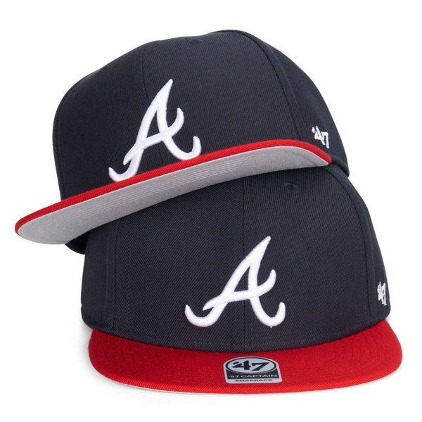 Atlanta Braves 47 Brand No Shot '47 Captain - Navy/Red - Triple Play Caps