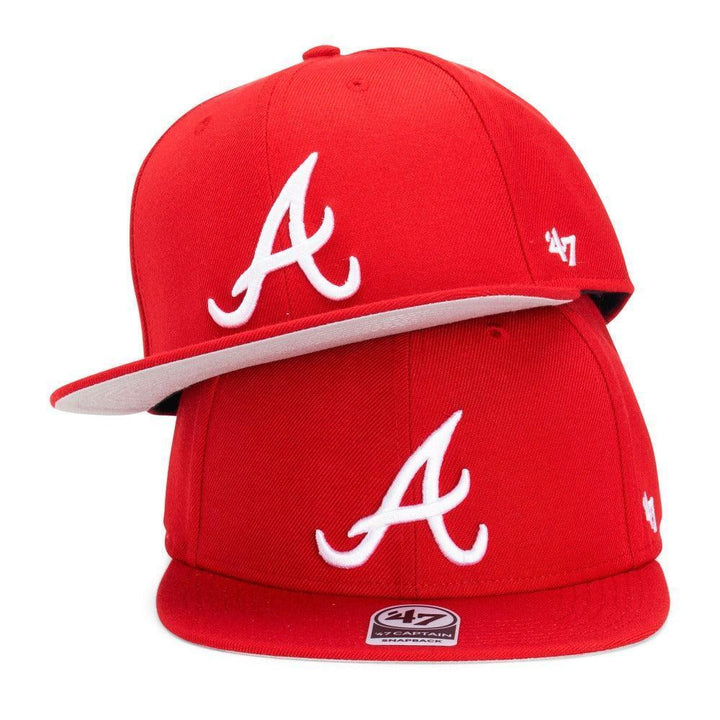 Atlanta Braves 47 Brand No Shot '47 Captain - Red - Triple Play Caps