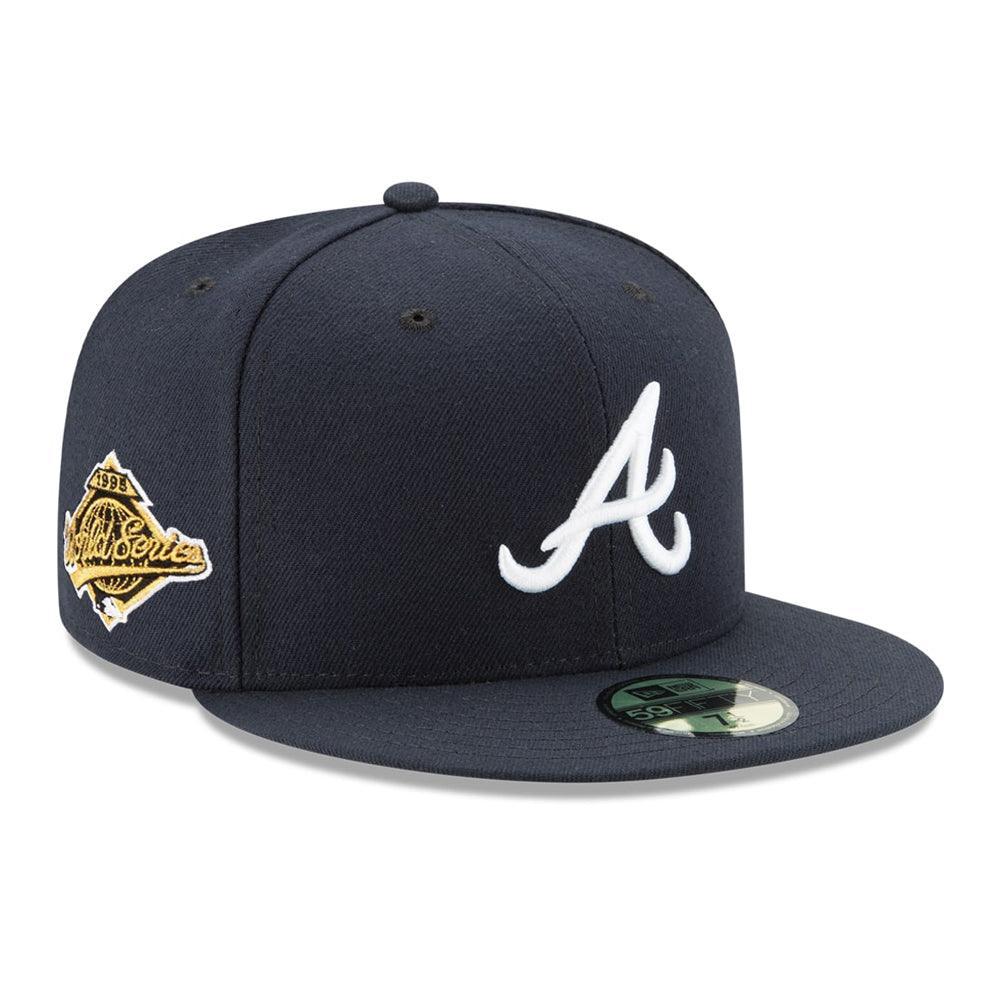 Atlanta Braves New Era 1995 World Series Side Patch 59FIFTY Fitted Hat - Navy - Triple Play Caps