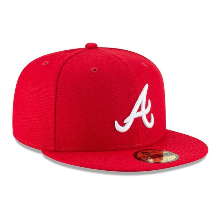 Atlanta Braves New Era Fashion Color Basic 59FIFTY Fitted Hat - Red - Triple Play Caps