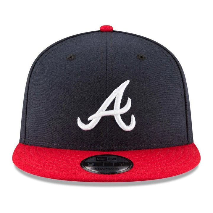 Atlanta Braves New Era Team Color 9FIFTY Snapback Hat - Navy/Red - Triple Play Caps