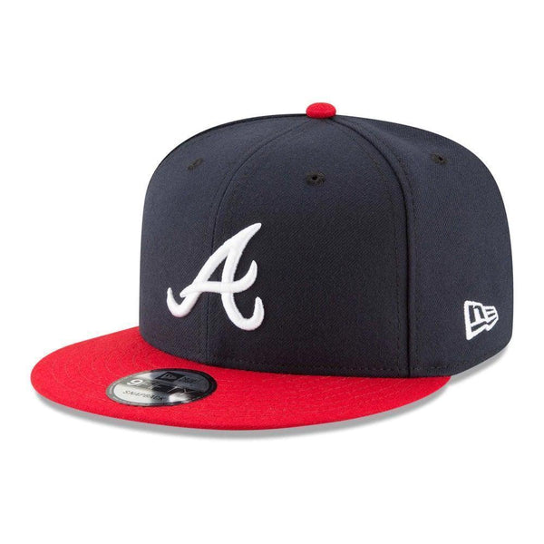 Atlanta Braves New Era Team Color 9FIFTY Snapback Hat - Navy/Red - Triple Play Caps