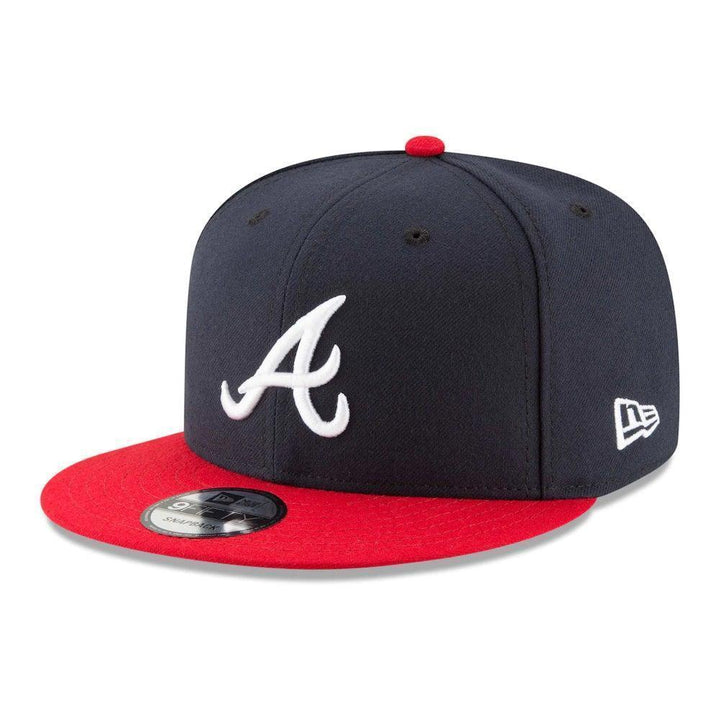 Atlanta Braves New Era Team Color 9FIFTY Snapback Hat - Navy/Red - Triple Play Caps