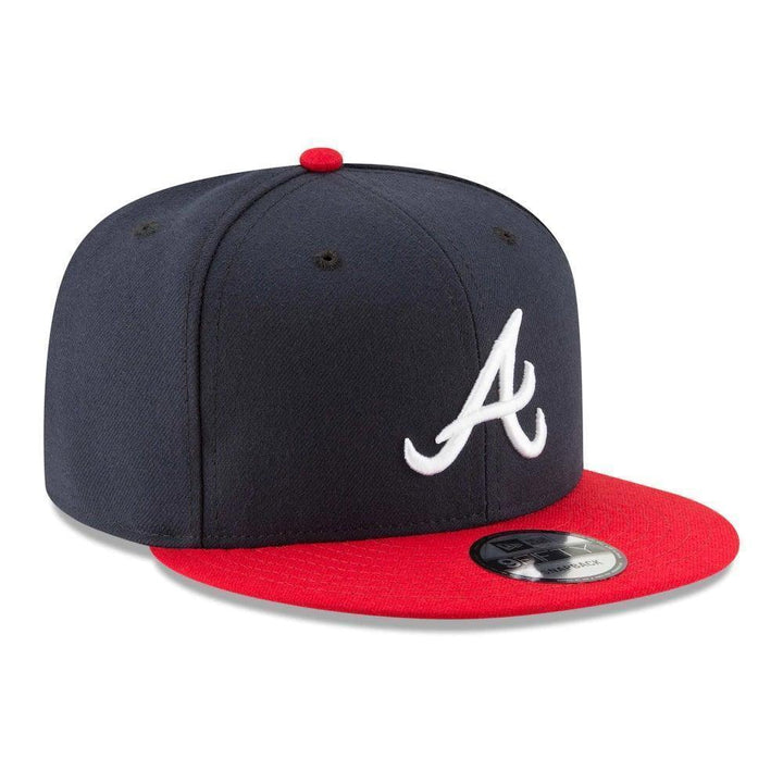 Atlanta Braves New Era Team Color 9FIFTY Snapback Hat - Navy/Red - Triple Play Caps