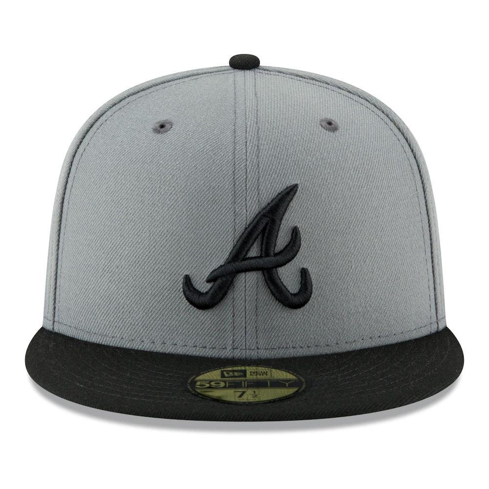 Atlanta Braves New Era Two-Tone 59FIFTY Fitted Hat - Gray/Black - Triple Play Caps