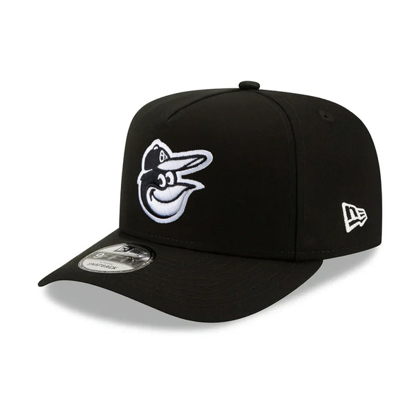 Baltimore Orioles  New Era Black & White 9FIFTY A-Frame Snapback Hat - Black - Triple Play Caps