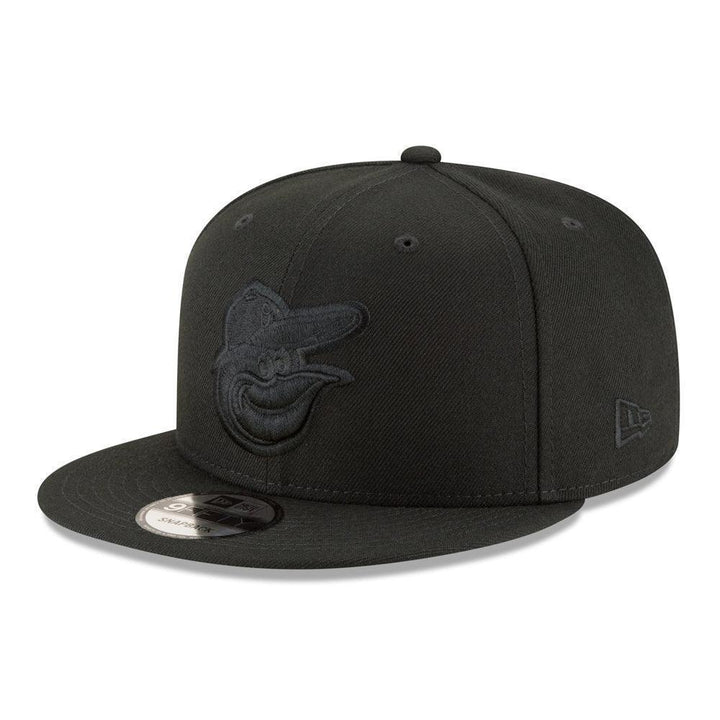 Baltimore Orioles New Era Black on Black 9FIFTY Snapback Hat - Black - Triple Play Caps