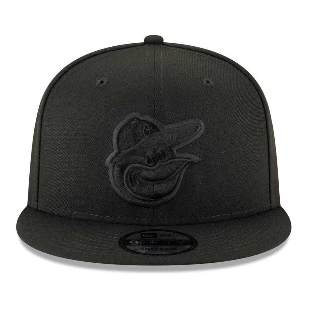 Baltimore Orioles New Era Black on Black 9FIFTY Snapback Hat - Black - Triple Play Caps