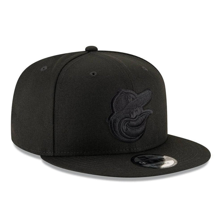 Baltimore Orioles New Era Black on Black 9FIFTY Snapback Hat - Black - Triple Play Caps