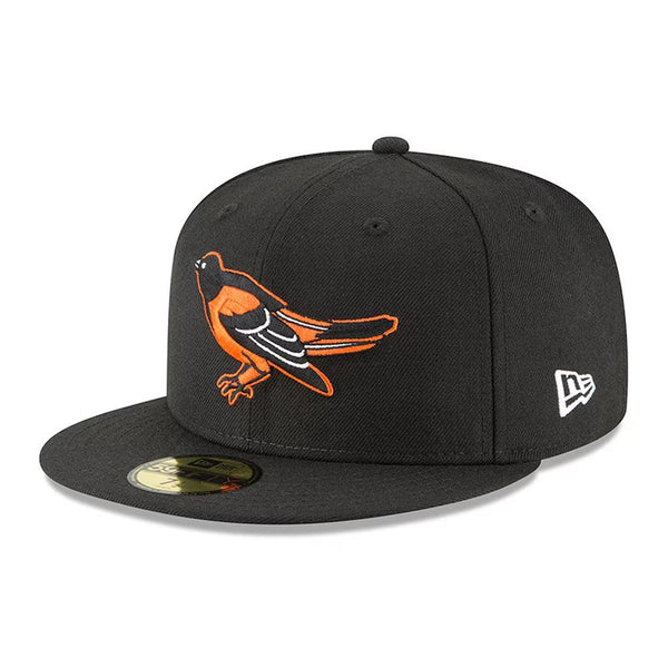 Baltimore Orioles New Era Cooperstown Collection Logo 59FIFTY Fitted Hat - Black - Triple Play Caps