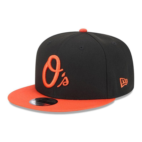 Baltimore Orioles New Era Team Color 9FIFTY Snapback Hat - Black/Orange - Triple Play Caps