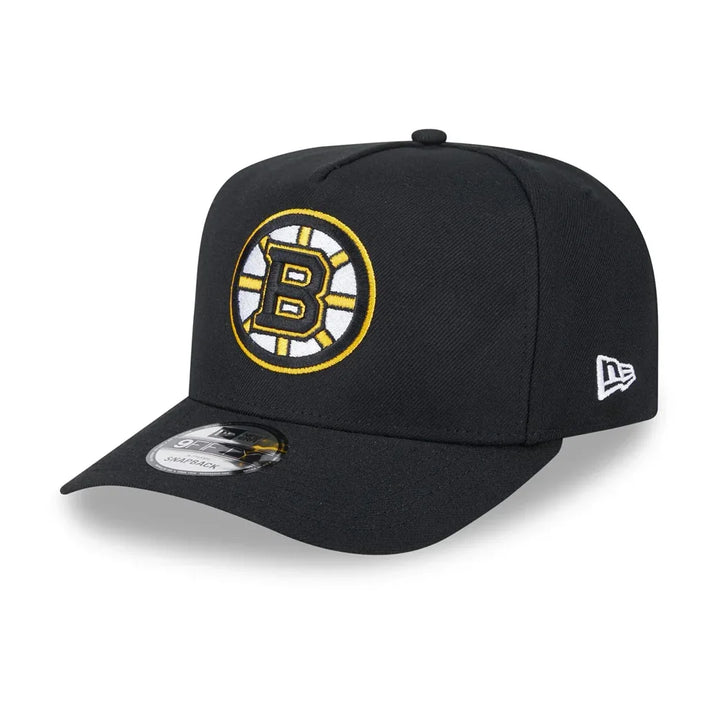 Boston Bruins New Era Team Color 9FIFTY A-Frame Snapback Hat - Black - Triple Play Caps