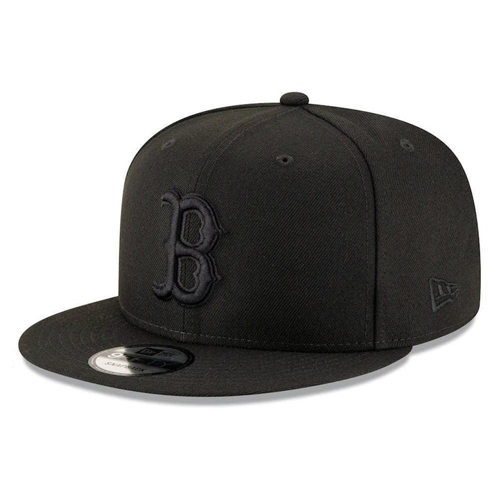Boston Red Sox New Era Black on Black 9FIFTY Snapback Hat - Black - Triple Play Caps