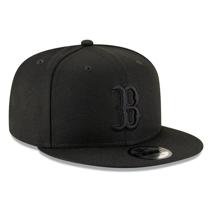 Boston Red Sox New Era Black on Black 9FIFTY Snapback Hat - Triple Play Caps