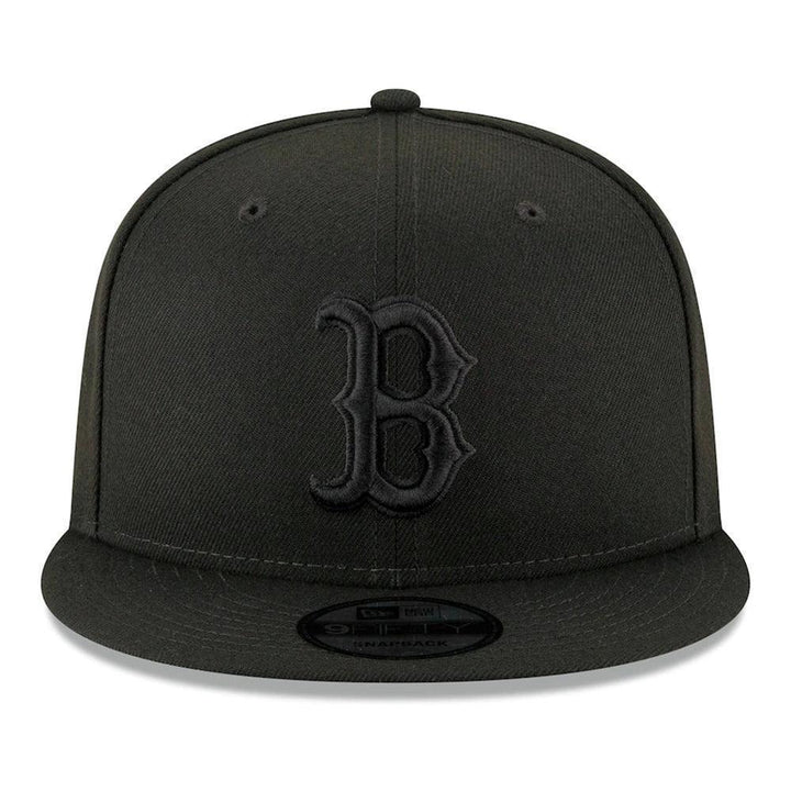 Boston Red Sox New Era Black on Black 9FIFTY Snapback Hat - Black - Triple Play Caps
