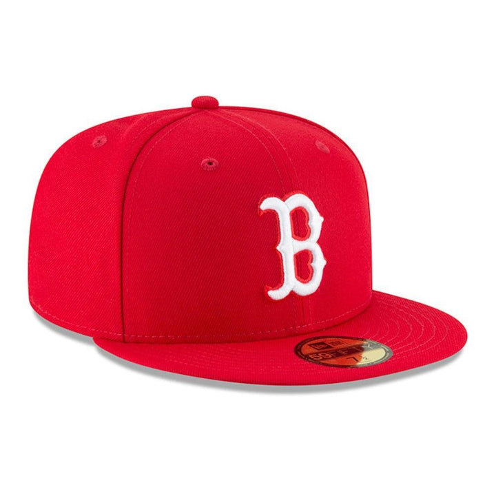 Boston Red Sox New Era Fashion Color Basic 59FIFTY Fitted Hat - Red - Triple Play Caps