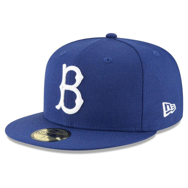 Brooklyn Dodgers New Era Cooperstown Collection Logo 59FIFTY Fitted Hat - Royal - Triple Play Caps