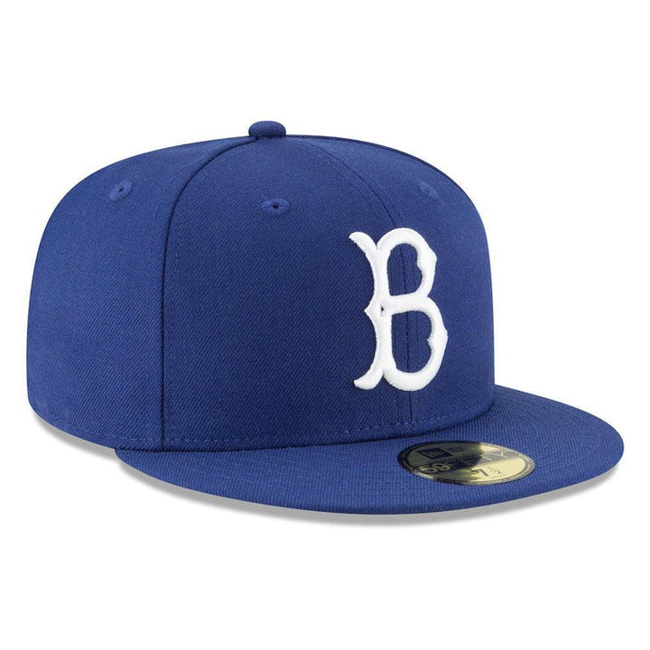 Brooklyn Dodgers New Era Cooperstown Collection Logo 59FIFTY Fitted Hat - Royal - Triple Play Caps