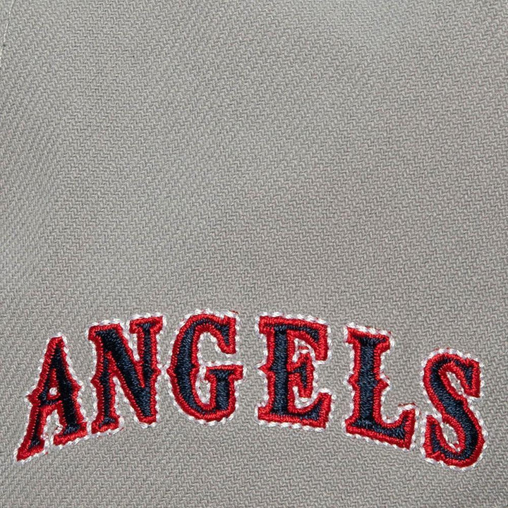 California Angels Mitchell & Ness Cooperstown Away Snapback Hat - Gray - Triple Play Caps