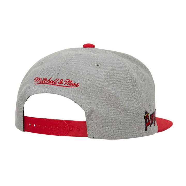 California Angels Mitchell & Ness Cooperstown Away Snapback Hat - Gray - Triple Play Caps