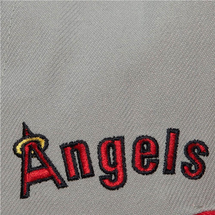 California Angels Mitchell & Ness Cooperstown Away Snapback Hat - Gray - Triple Play Caps