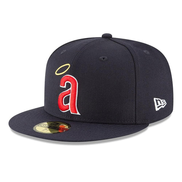 California Angels New Era Cooperstown Collection Logo 59FIFTY Fitted Hat - Navy - Triple Play Caps