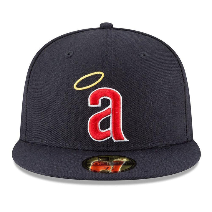 California Angels New Era Cooperstown Collection Logo 59FIFTY Fitted Hat - Navy - Triple Play Caps