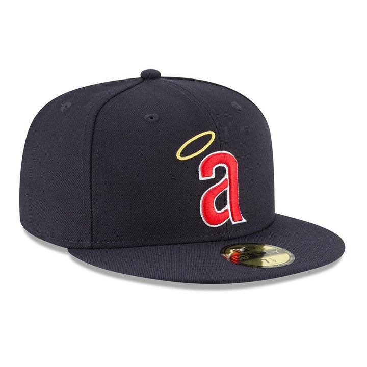 California Angels New Era Cooperstown Collection Logo 59FIFTY Fitted Hat - Navy - Triple Play Caps