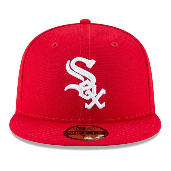 Chicago White Sox New Era Fashion Color Basic 59FIFTY Fitted Hat - Red - Triple Play Caps