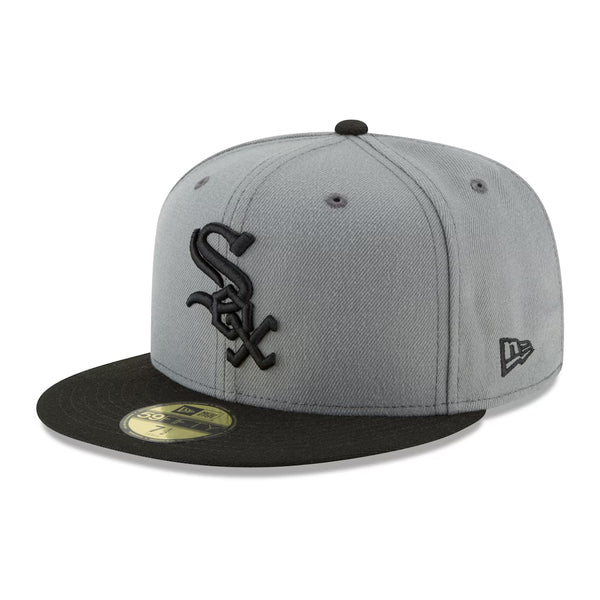 Chicago White Sox New Era Two-Tone Basic 59FIFTY Fitted Hat - Gray/Black - Triple Play Caps