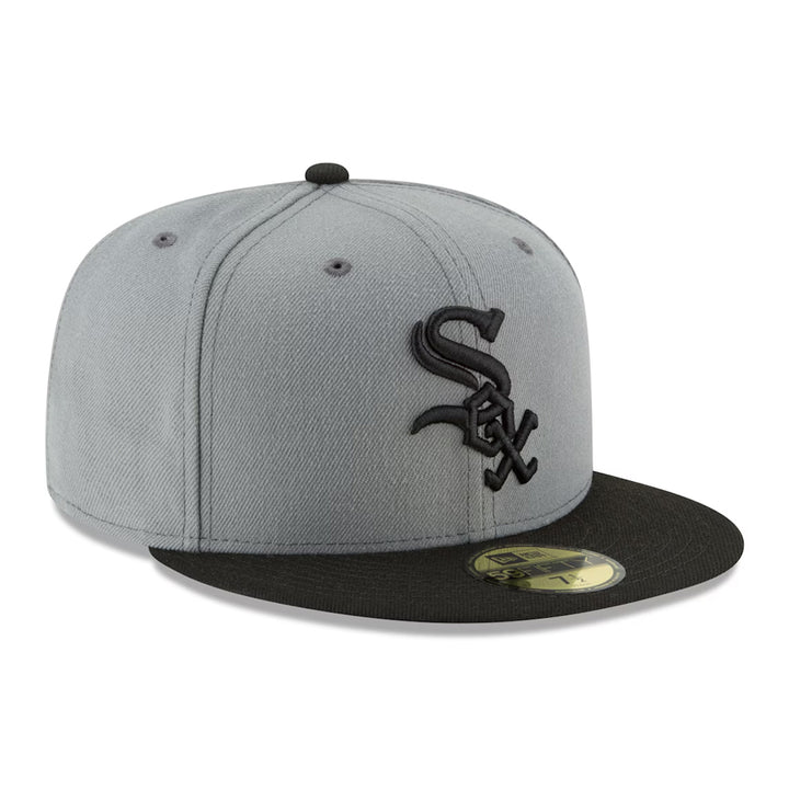 Chicago White Sox New Era Two-Tone Basic 59FIFTY Fitted Hat - Gray/Black - Triple Play Caps