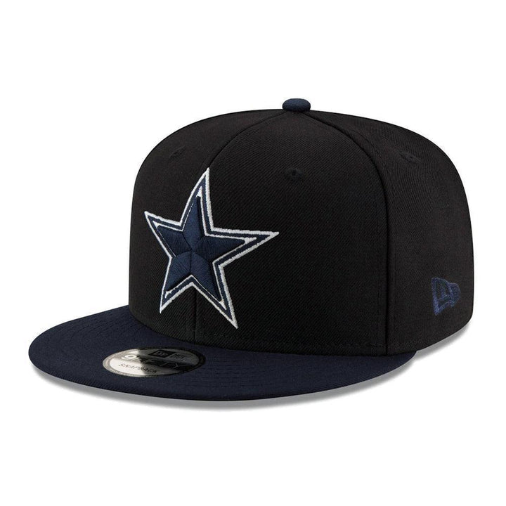 Dallas Cowboys New Era 2-Tone Basic 9FIFTY Snapback Hat - Black/Navy - Triple Play Caps
