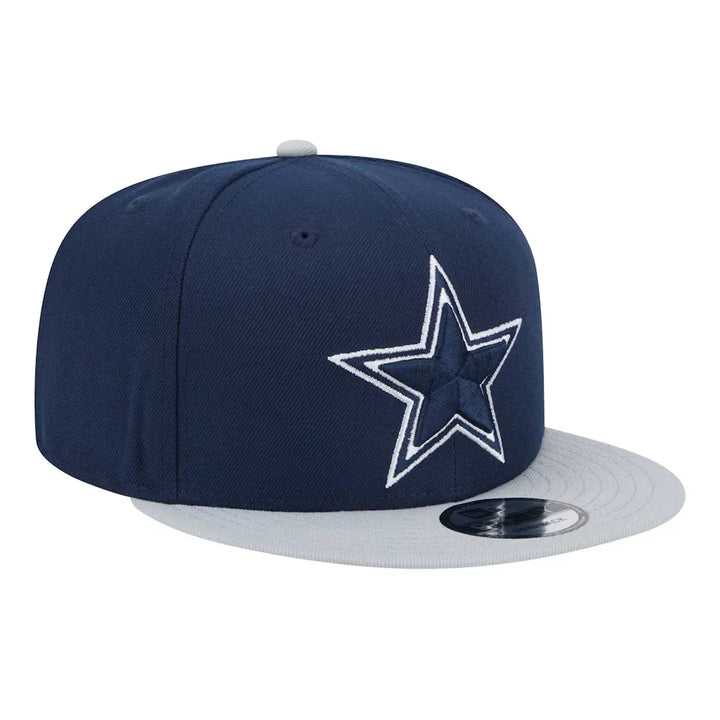Dallas Cowboys New Era 2-Tone Basic 9FIFTY Snapback Hat - Navy/Gray - Triple Play Caps