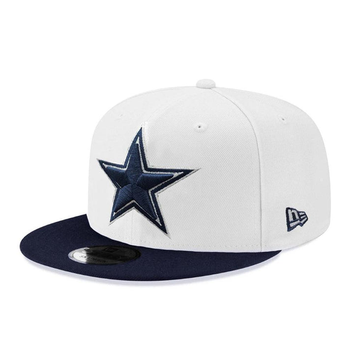 Dallas Cowboys New Era 2-Tone Basic 9FIFTY Snapback Hat - White - Triple Play Caps