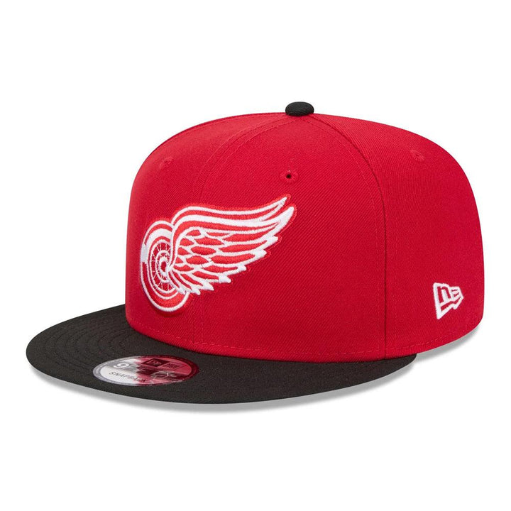 Detroit Red Wings New Era Team Color 9FIFTY Snapback Hat - Red/Black - Triple Play Caps
