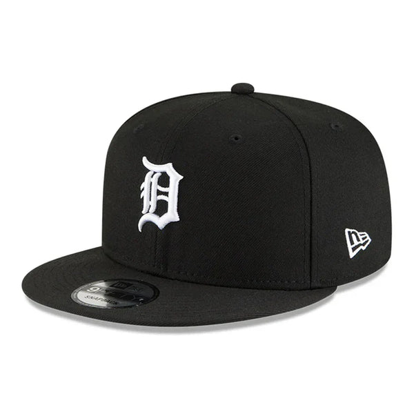 Detroit Tigers New Era Black & White 9FIFTY Snapback Hat - Black - Triple Play Caps