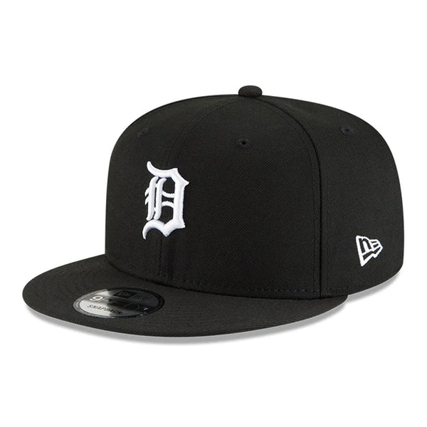 Detroit Tigers New Era Black & White 9FIFTY Snapback Hat - Black