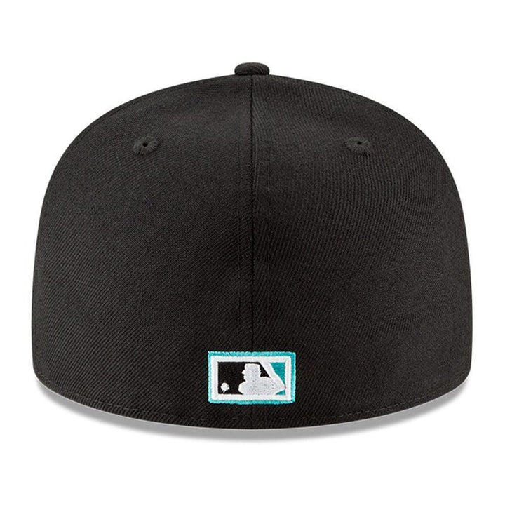 Florida Marlins New Era Cooperstown Collection Logo 59FIFTY Fitted Hat - Black - Triple Play Caps
