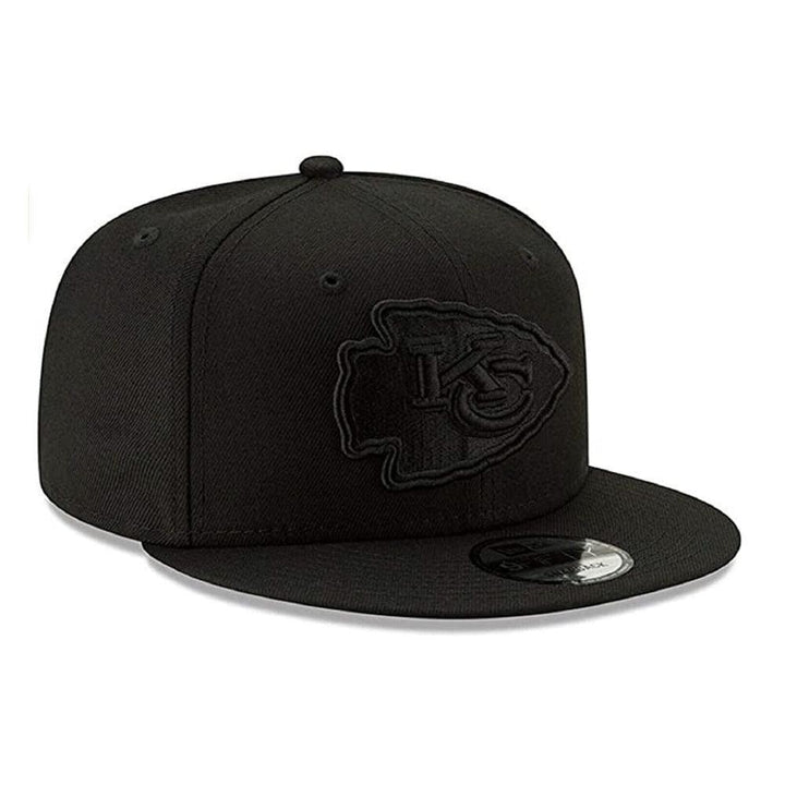 Kansas City Chiefs New Era Black on Black 9FIFTY Snapback Hat - Black - Triple Play Caps