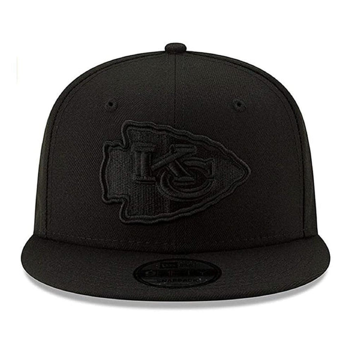 Kansas City Chiefs New Era Black on Black 9FIFTY Snapback Hat - Black - Triple Play Caps