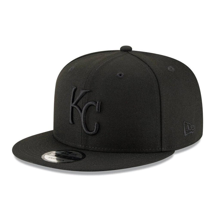 Kansas City Royals New Era Black on Black 9FIFTY Snapback Hat - Black - Triple Play Caps