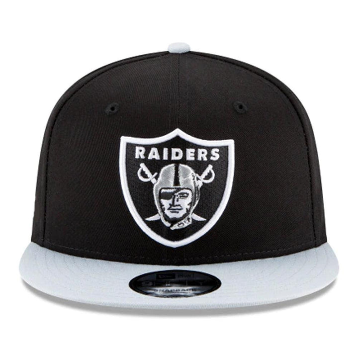 Las Vegas Raiders New Era 2-Tone Basic 9FIFTY Snapback Hat - Black/Gray - Triple Play Caps