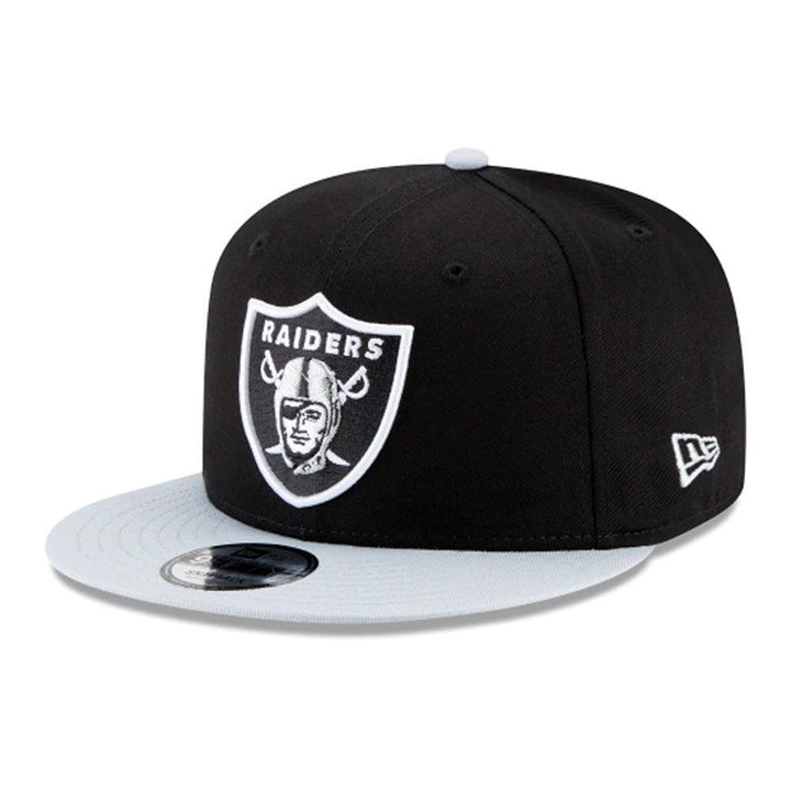 Las Vegas Raiders New Era 2-Tone Basic 9FIFTY Snapback Hat - Black/Gray - Triple Play Caps