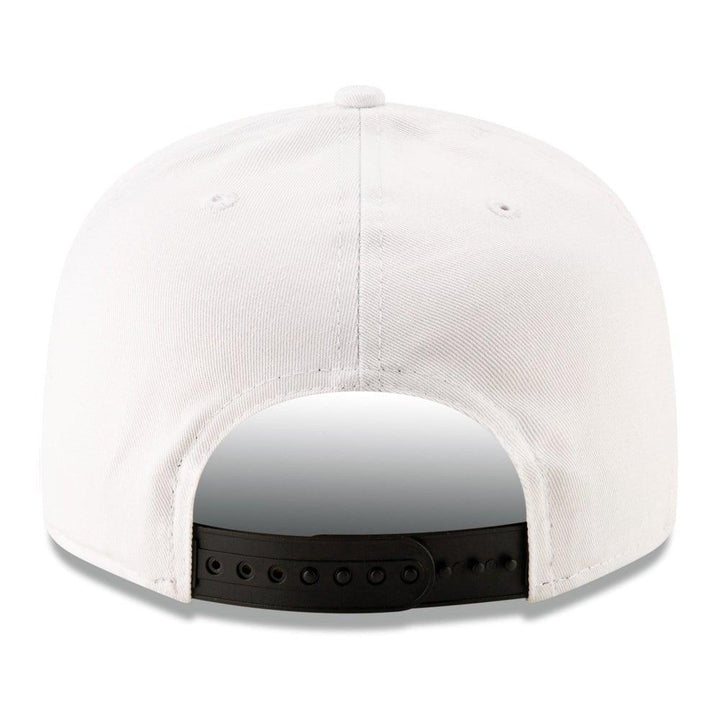 Las Vegas Raiders New Era 2-Tone Basic 9FIFTY Snapback Hat - White/Black - Triple Play Caps